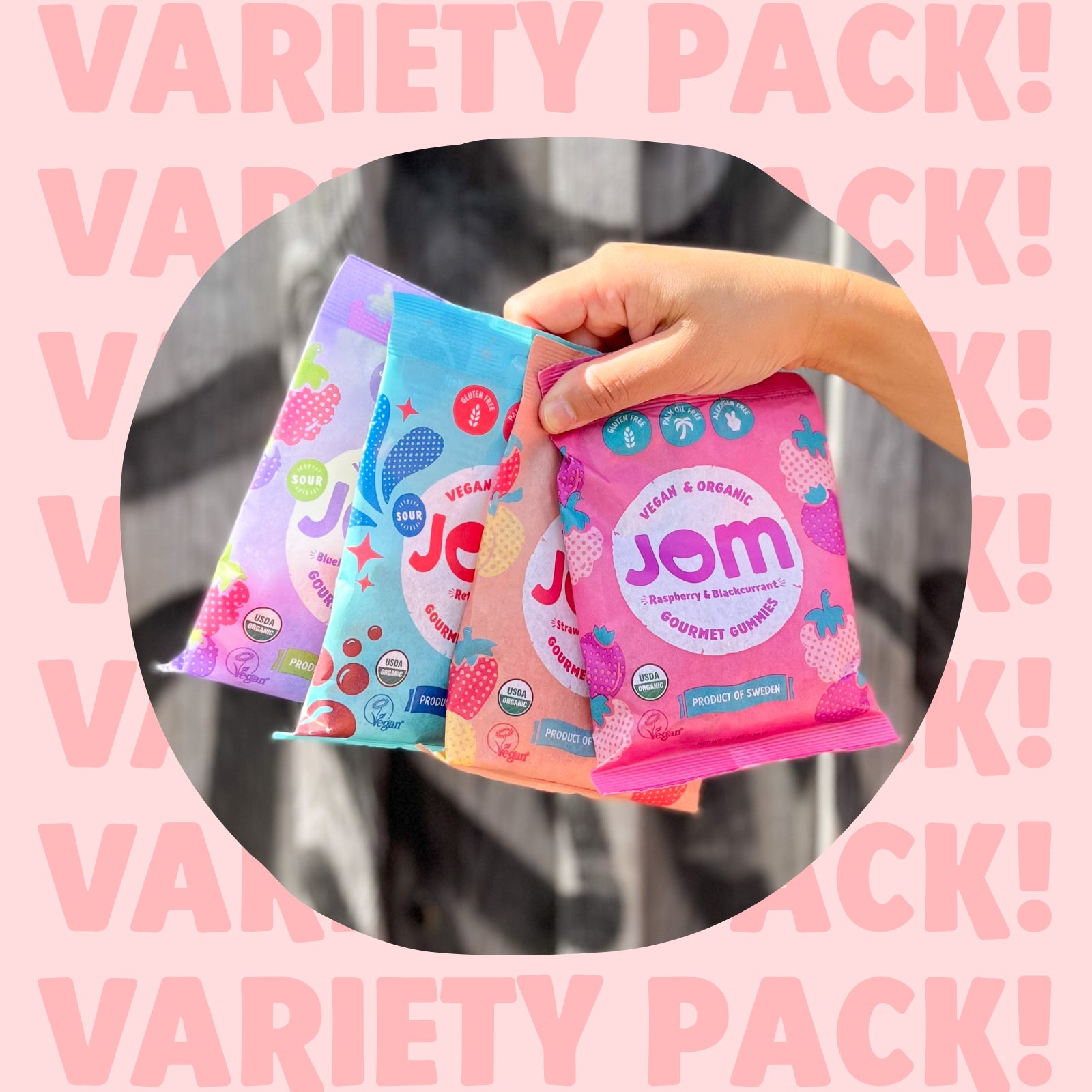 JOM Organic Candy Full Range USA Complete Flavor Pack Front USA