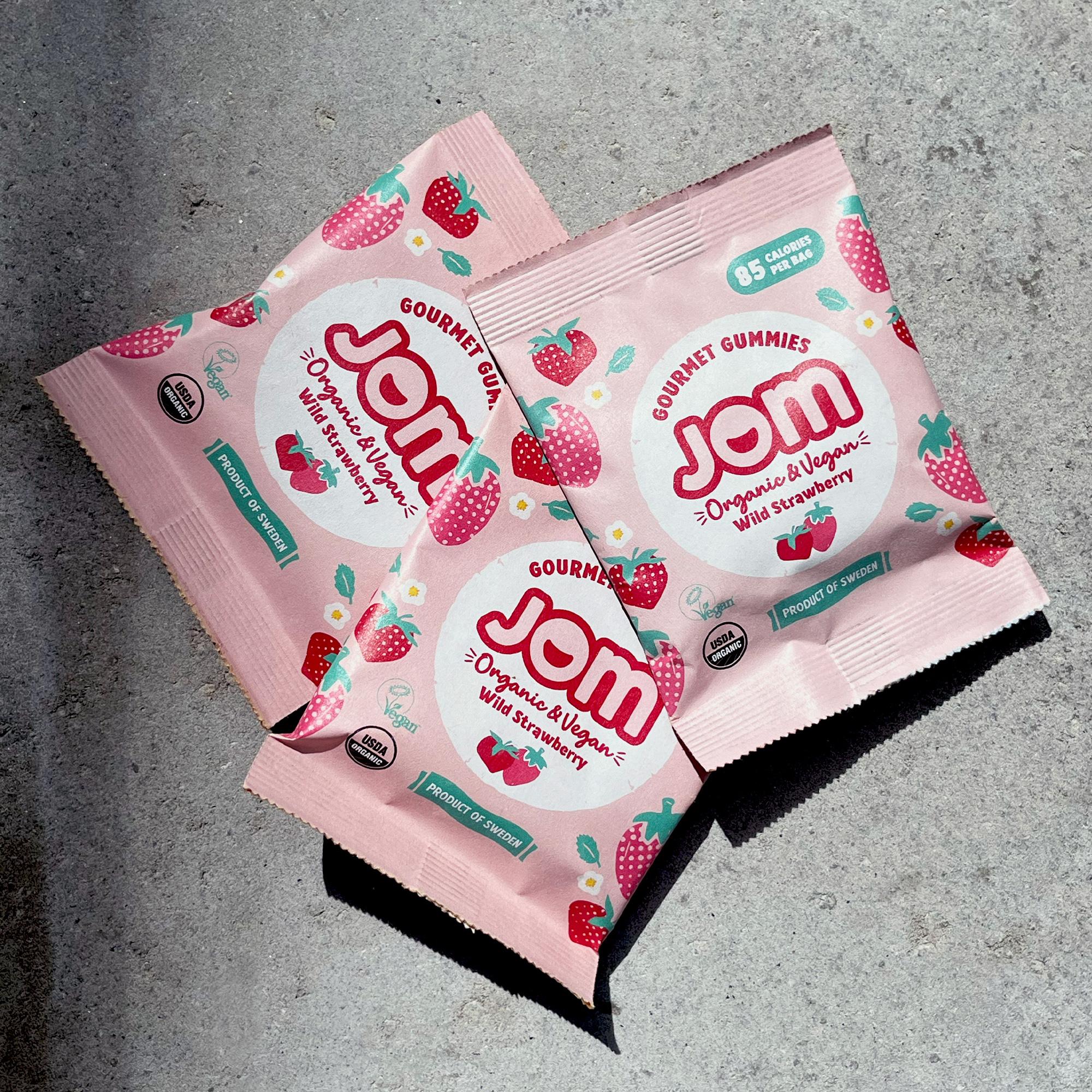 Snackom Swedish Organic Candy | Vegan Wild Strawberry | Allergen Free – JOM